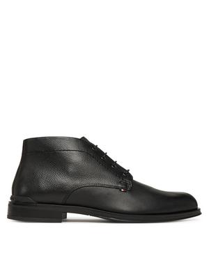 Tommy Hilfiger Trzewiki Corporate Hilfiger Lth Boot FM0FM05697 Czarny