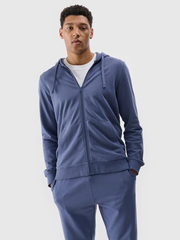 4F bluza rozpinana męska z kapturem 4FWMM00TSWSM1768 niebieski (S)