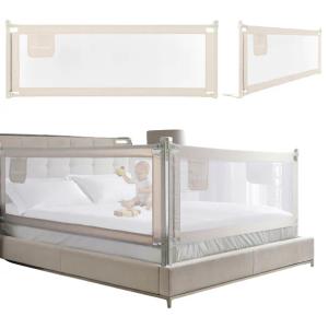 PRIMABOBO Barierka ochronna do łóżka CLASSIC 200x180cm 3 szt Składana BEŻ