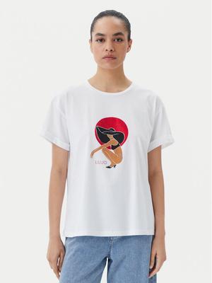 Liu Jo Beachwear T-Shirt q-roa-35173 Biały Regular Fit