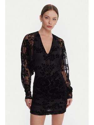 PINKO Sukienka koktajlowa Roulette 105624 A2QD Czarny Regular Fit