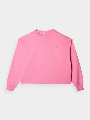 4F bluza dresowa damska luźny krój F1305 różowa (L)