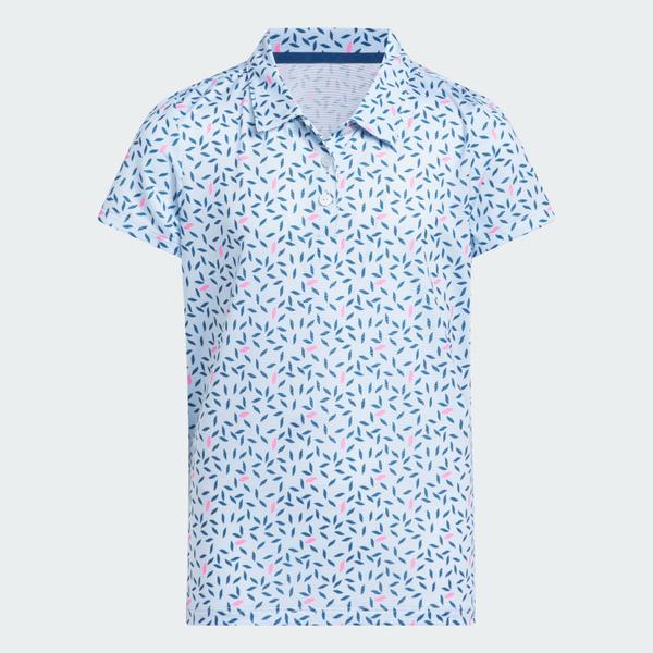 GIRLS SHORT SLEEVE PRINTED POLO SHIRT