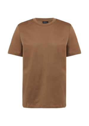 T-shirt z okrągłym dekoltem z merceryzowanego bawełnianego dżerseju