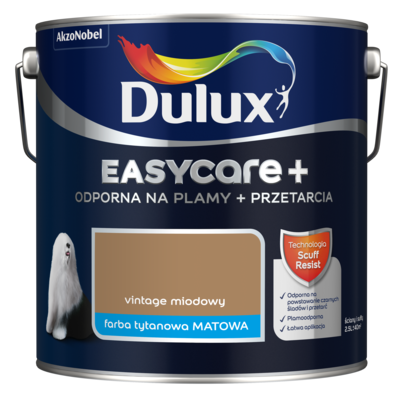 Farba tytanowa Dulux EasyCare+ Plamy+Przetarcia Vintage Miodowy 2,5 l
