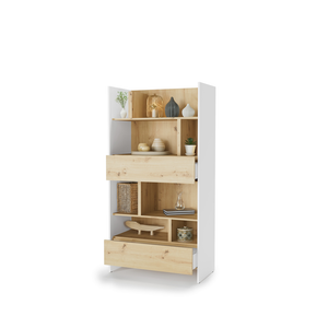 Regał Bed Concept BC-28 92x178x46 cm | Szary/Grafit | funkcjonalny | do półkotapczanu