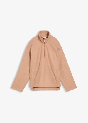 Bluza oversize z materiału w optyce wełny