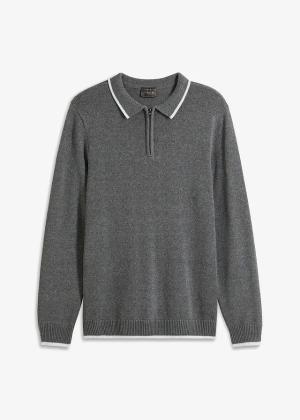 Sweter polo z bawełny z recyklingu
