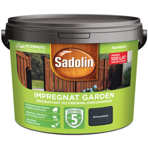 Impregnat dekoracyjny do drewna ogrodowego Garden Antracytowy 9 l Sadolin