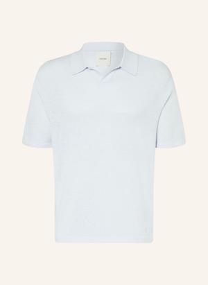 Calvin Klein Sweter Polo Z Lnu blau