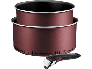 Zestaw garnków TEFAL Ingenio Simply Cook (3 elementy) L7248453 Bordowo-czarny