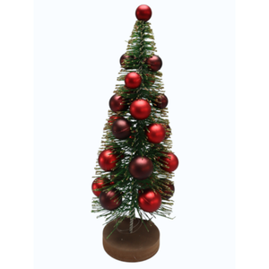 Figura ozdobna choinka z bombkami 30 cm