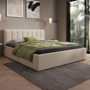 Łóżko tapicerowane z pojemnikiem SFG0143P | 120x200 | Boucle | Beż #3 | OUTLET