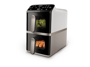 Frytkownica beztłuszczowa Air fryer PHILIPS Ovi Stacked Dual Basket Airfryer NA462/80 Moc 2750 W 6 programów Czarny/jedwabisty biały/ jedwabisty beż/miedziany