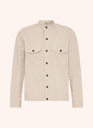 Olymp Koszula Level Five Smart Casual Body Fit Ze Stójką beige