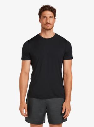 SUPER.NATURAL Koszulka męska merino ASCENDERS TEE czarna (S)