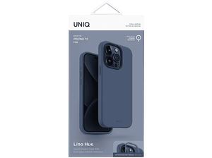 Silikonowe etui z MagSafe UNIQ Lino Hue MagClick do iPhone 15 Pro Max Granatowy