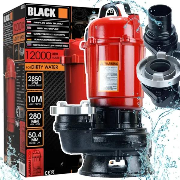 POMPA DO WODY BRUDNEJ WODY Z ROZDRABNIACZEWM 11M KABEL FIRMA BLACK TOOLS