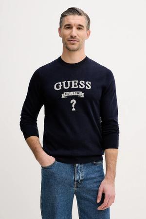 Guess sweter z domieszką jedwabiu HAMMOND